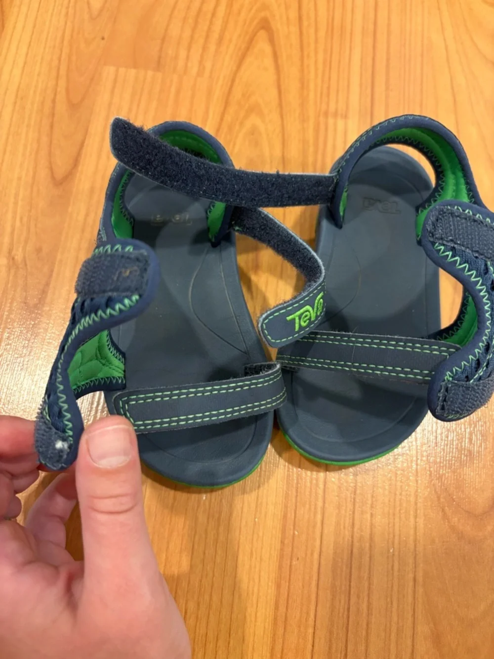 Teva Toddler Psyclone Navy and Green Adjustable Sport Sandals